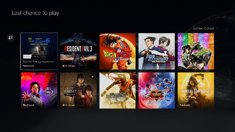 #最后游玩机会 以下游戏将于3月18日退库Monster Energy Supercross - The Official Videogame 6 RESIDENT EVIL 3 七龙珠Z 卡卡洛特 奇异人生：本色Life is Strange 2 Complete Season FINAL FANTASY TYPE-0 HD Street Fighter V: Champion Edition真人快打11逆转裁判123成步堂精选集JOJO的奇妙冒险 群星之战 重制版